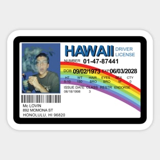 McLovin Sm*king License Sticker